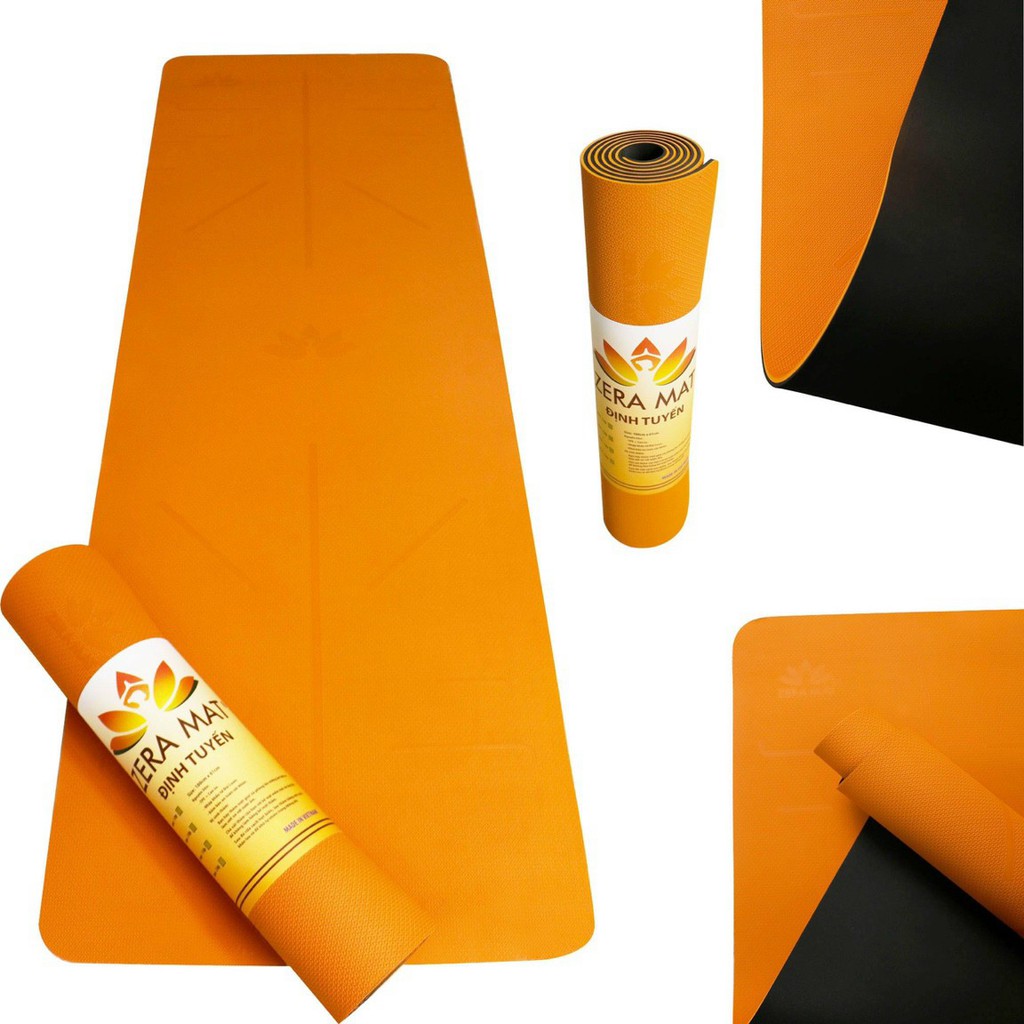 Thảm yoga Zera định tuyến 8mm 2 lớp + Kèm túi đựng