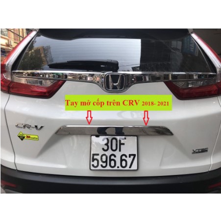 Ốp Tay Mở Cốp phía trên Mạ Crom Xe CRV 2018- 2022