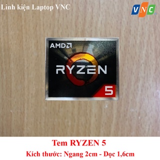  Tem dán Sticker AMD RYZEN 5 Thay Tem Máy Tính - Tem Laptop