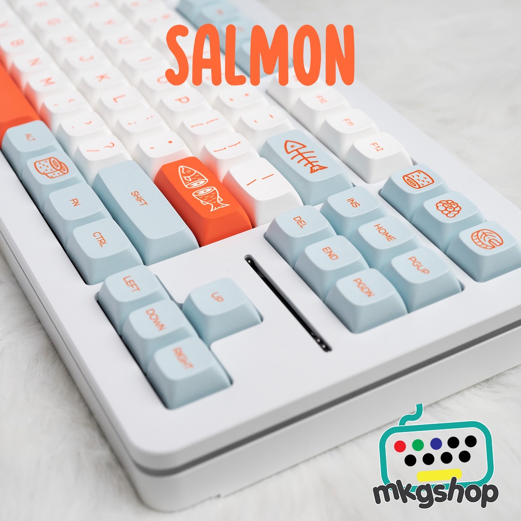 Keycap XDA Salmon nhựa PBT in nhiệt, 133 nút bàn phím cơ giá rẻ