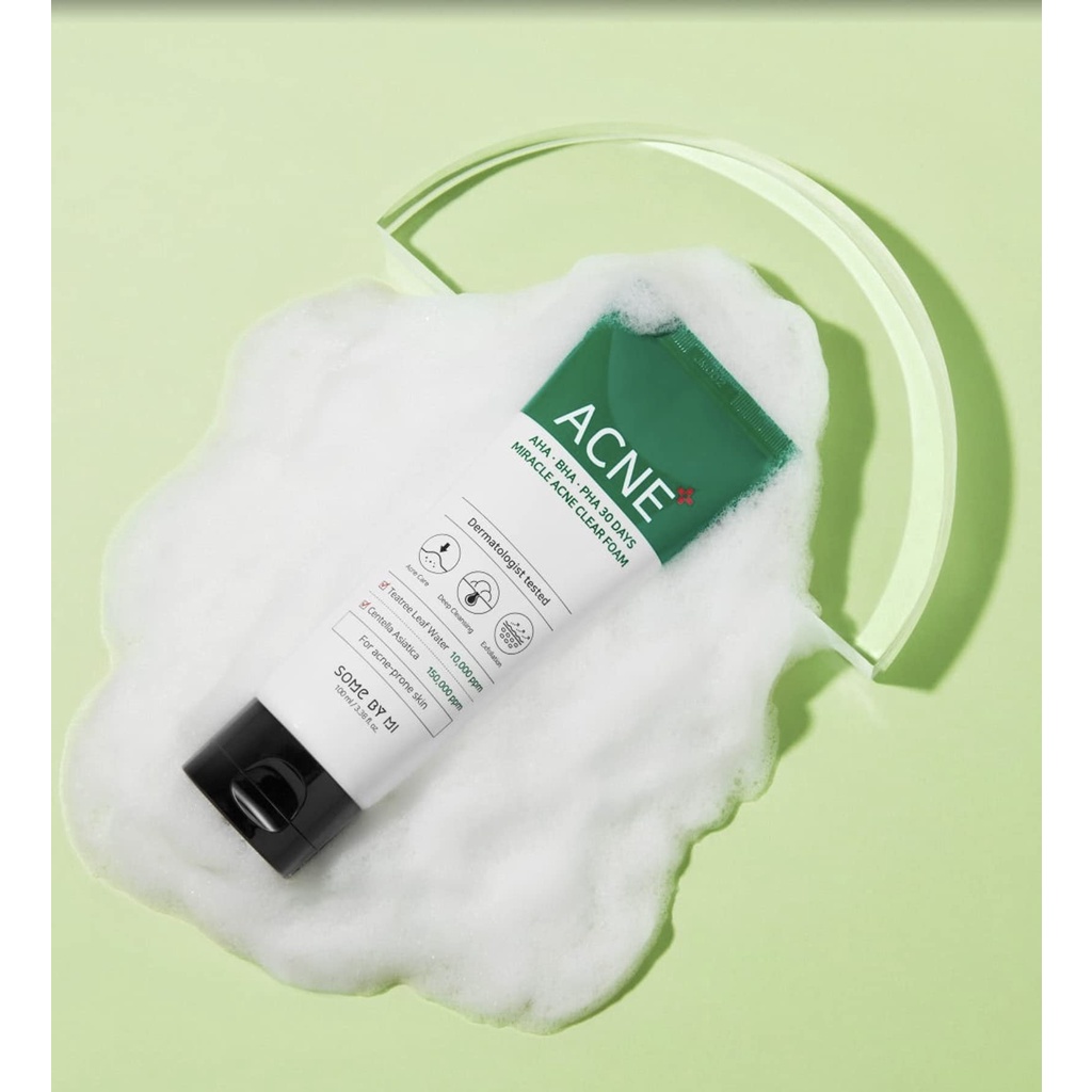 [CHÍNH HÃNG] Sữa Rửa Mặt Some By Mi AHA.BHA.PHA 30 Days Miracle ACNE Clear Foam 100ml