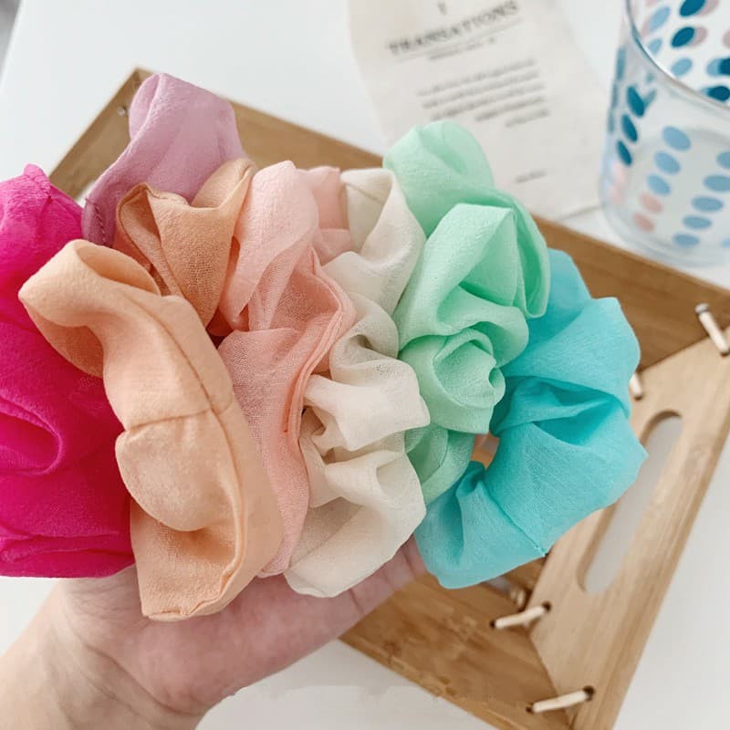 Scrunchies - Dây buộc tóc vải voan bản nhỏ