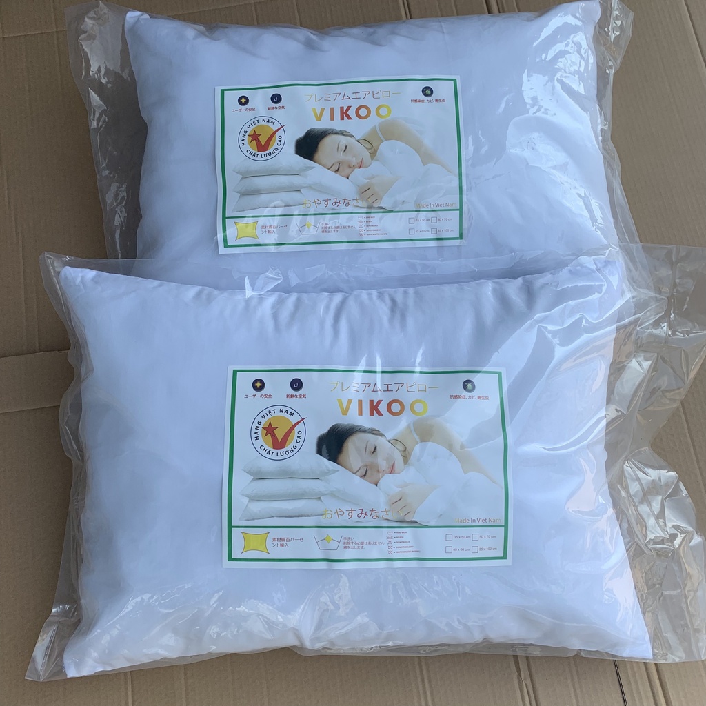 Ruột Gối Hơi Bông Gòn Size 45 x 65 Hàng Nhật Vikoo
