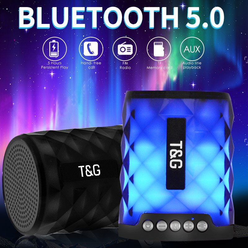 Loa Bluetooth Không Dây Tg155 Có Đèn Led Chất Lượng Cao