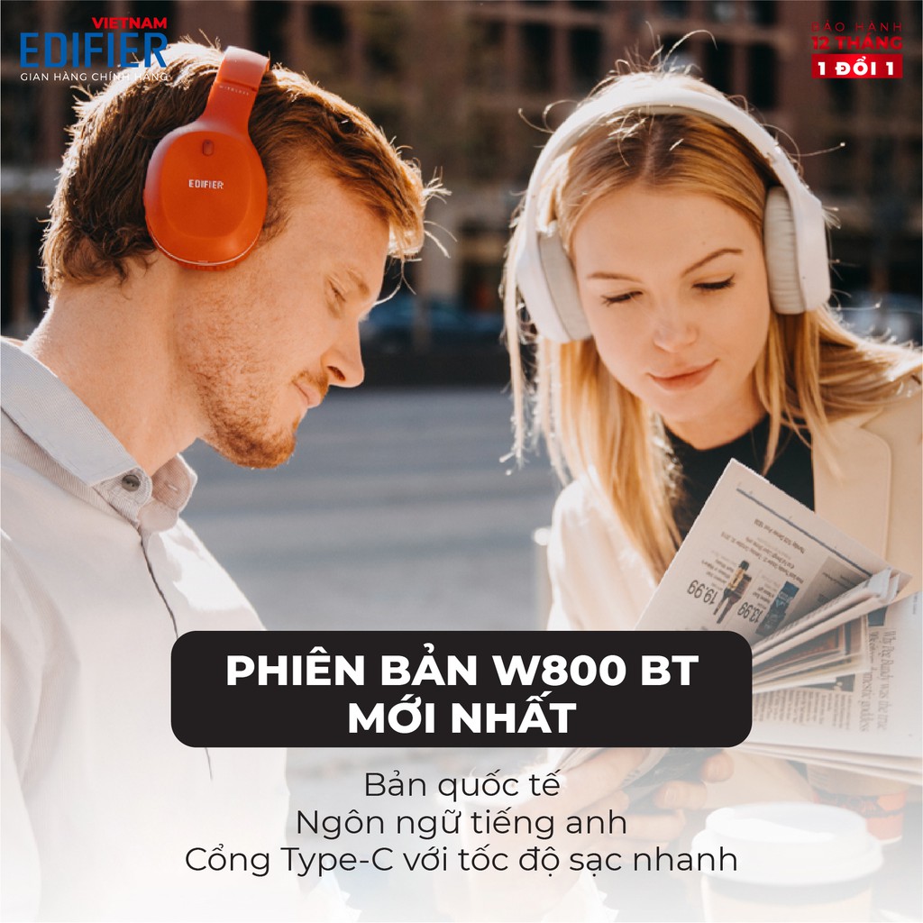 Tai nghe Bluetooth 5.1 thể thao EDIFIER W800BT Plus Chống ồn - Hàng phân phối chính hãng - Bảo hành 12 tháng 1 đổi 1 | BigBuy360 - bigbuy360.vn