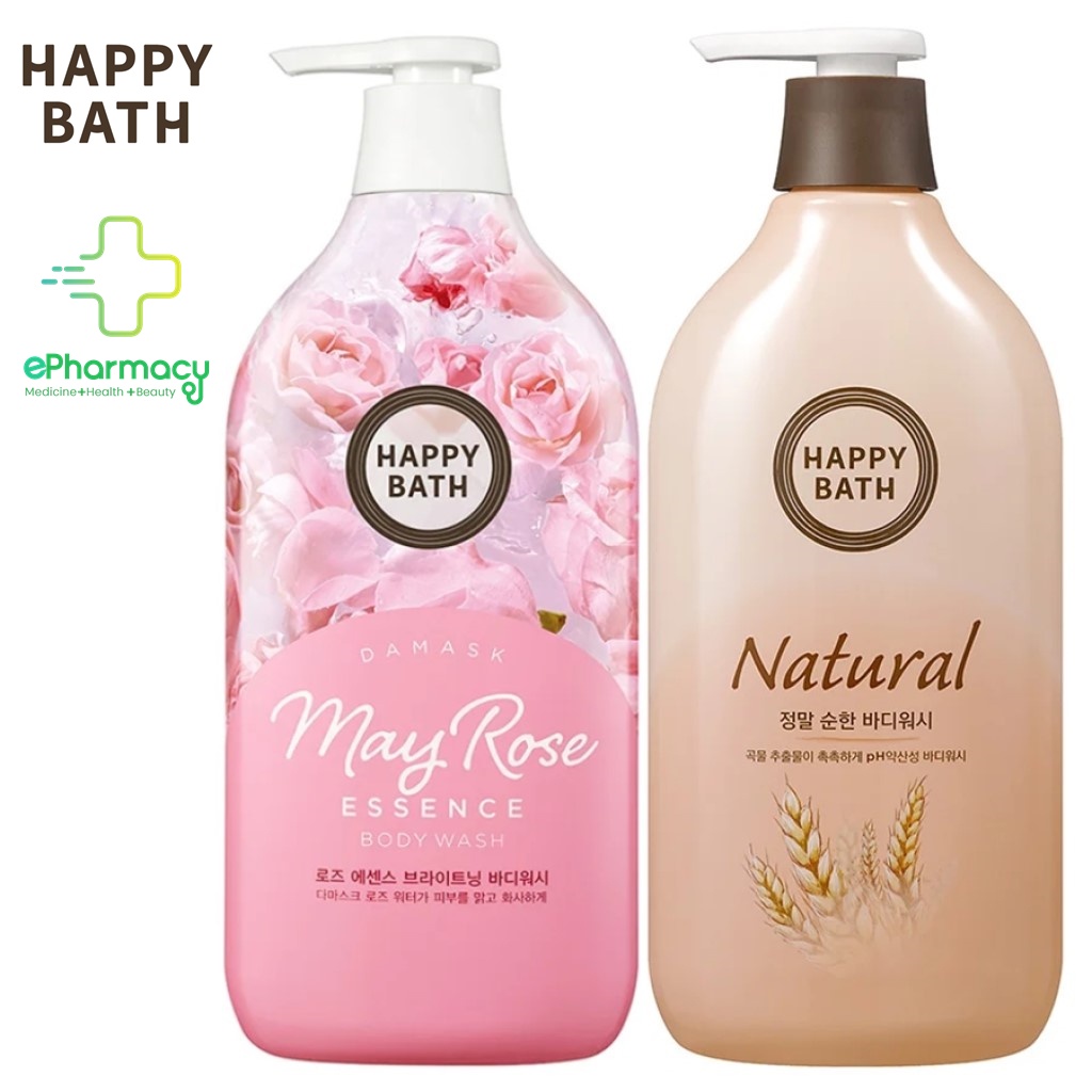 Happy Bath Sữa Tắm Hàn Quốc Moisturizing Essence Body Wash dưỡng da sáng và mềm mịn (900g)