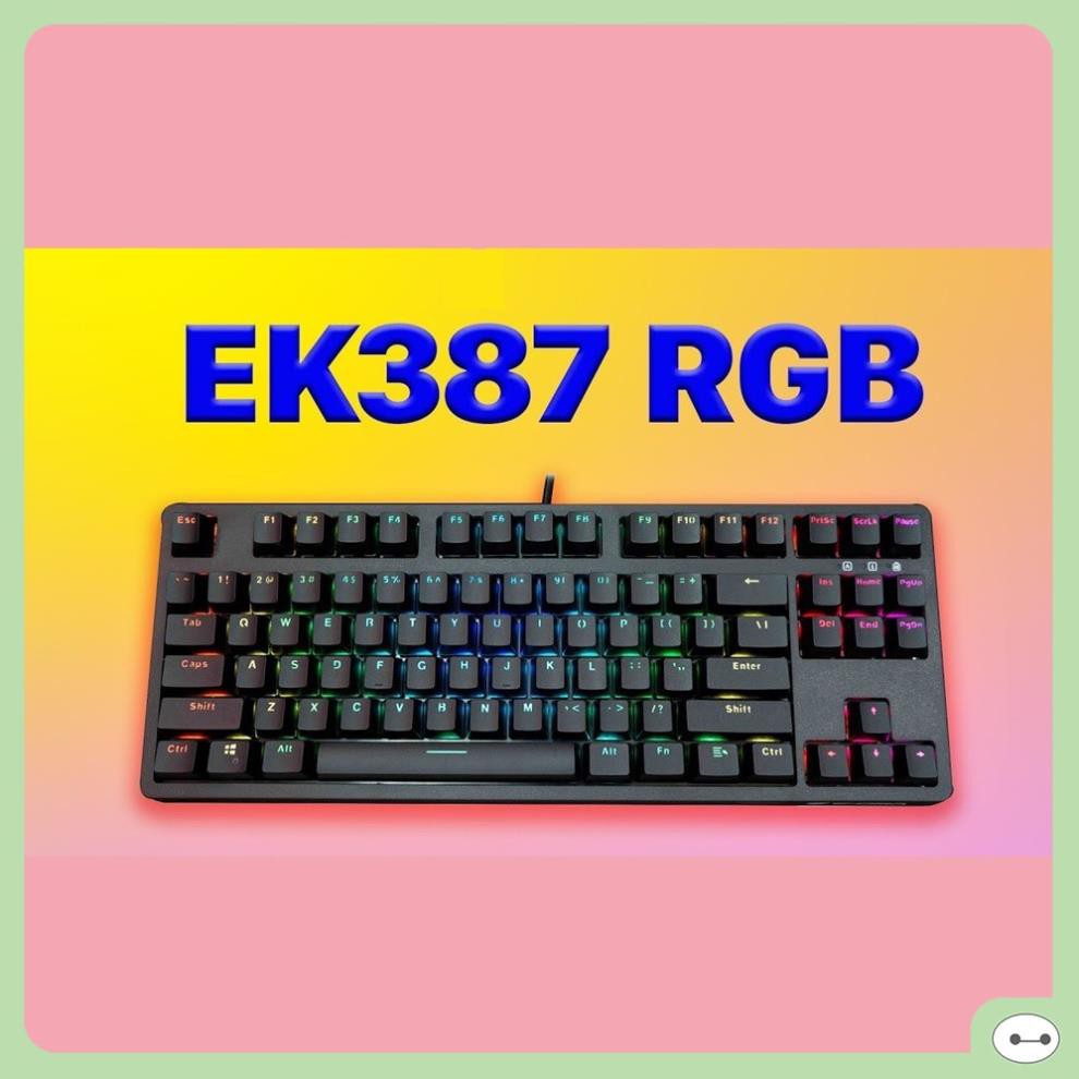 BÀN PHÍM CƠ EDRA EK387 LED RGB HUANO SWITCH