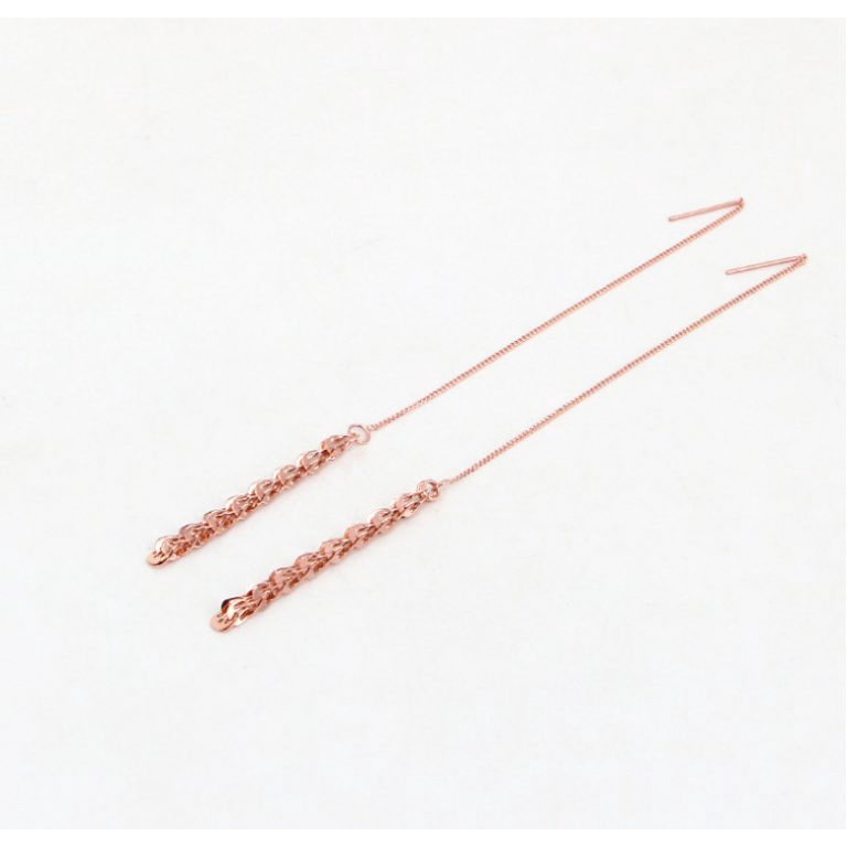 Bông Tai Chuỗi Dài Tòn Ten Titan Không Đen TT 4007