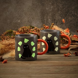 Cốc Sứ Mug Starbucks 12Oz Black Cat Surround Ghost