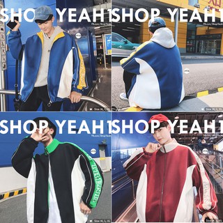 [Yeah1Shop]- Áo khoác Kaki phối màu chữ tay