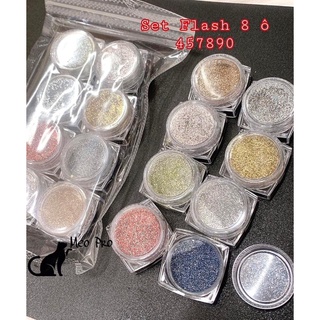 kim tuyến Flash 8 ô trang trí móng