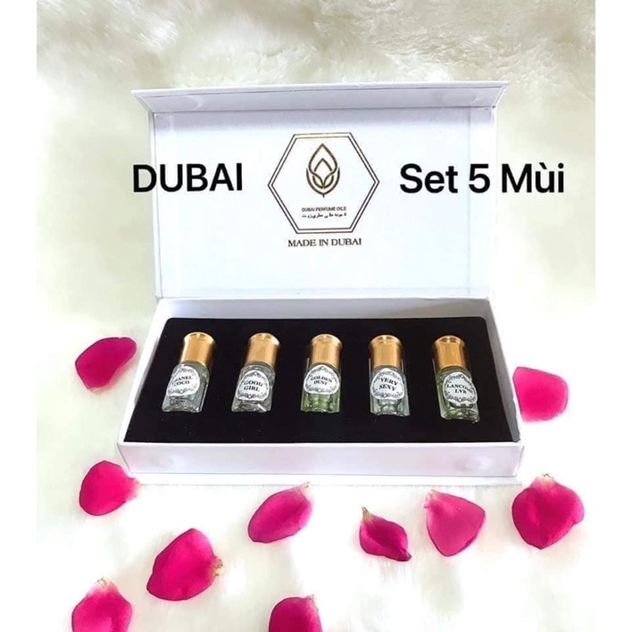 Set 5 Mùi Hương Tinh Dầu Dubai - Chính Hãng Chuẩn Độ Lưu Hương