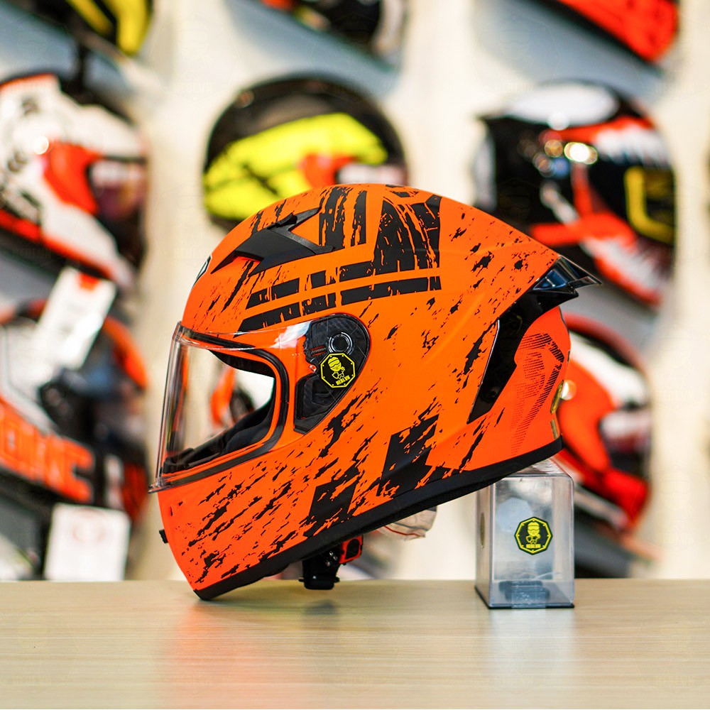 Nón Fullface Yohe 978 Plus Đen Cam Nhám