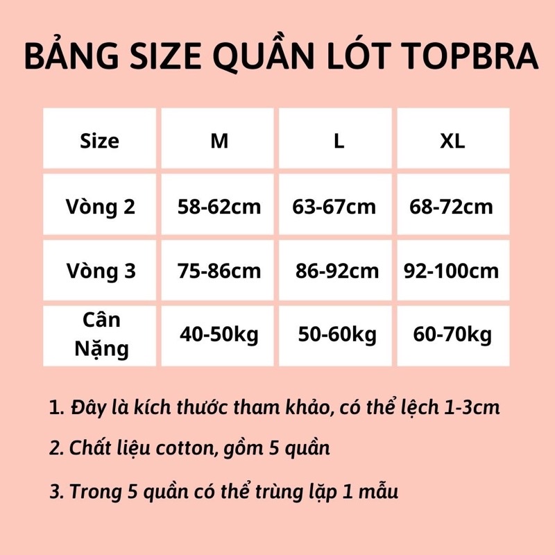 Quần Lót Nữ Cotton Cao Cấp Nâng Mông Thông Hơi Hoạ Tiết Dễ Thương Gấu TOPBRA