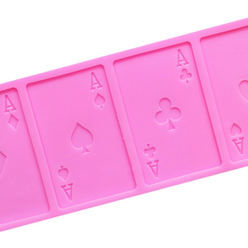 Khuôn Silicone Tạo Hình Thẻ Bài Trang Trí Bánh DIY