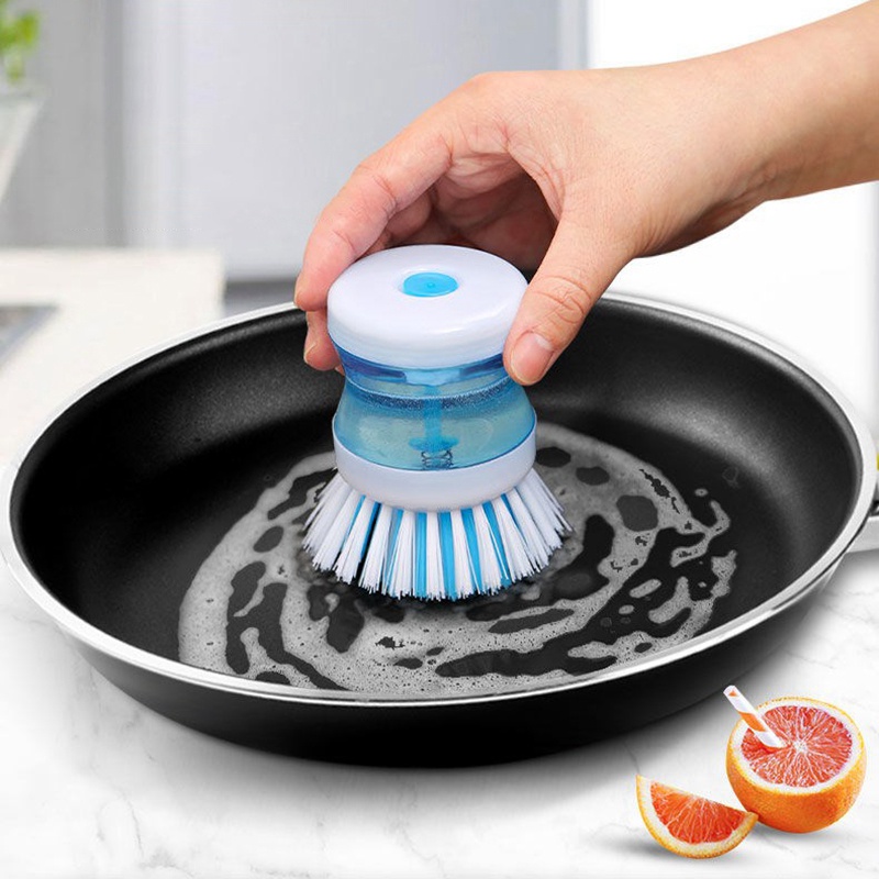 Cọ Rửa Chén Dĩa Có Ngăn Chứa Dung Dịch Tiện Lợi