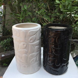 Lọ Hoa Sứ Hoạ Tiết Hoa Lá