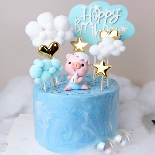 Tượng Heo Con Dễ Thương trang trí bánh kem, phụ kiện bánh sinh nhật, đồ chơi cho bé