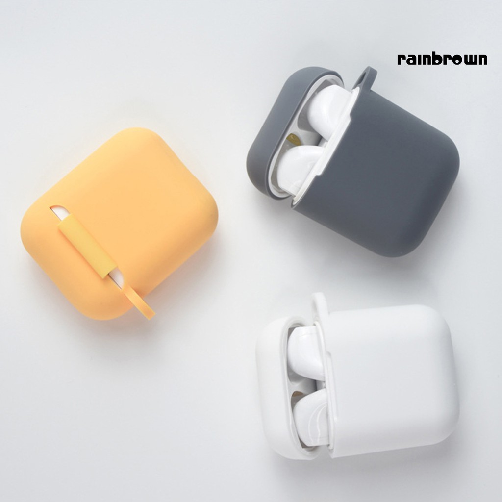 Vỏ Đựng Bảo Vệ Hộp Sạc Tai Nghe Airpods 1 / 2 Bằng Silicone Chống Trầy