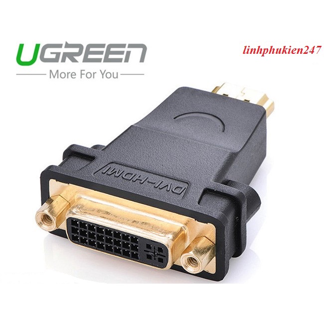 Đầu chuyển đổi HDMI sang DVI-I Ugreen UG-20123 Cao cấp