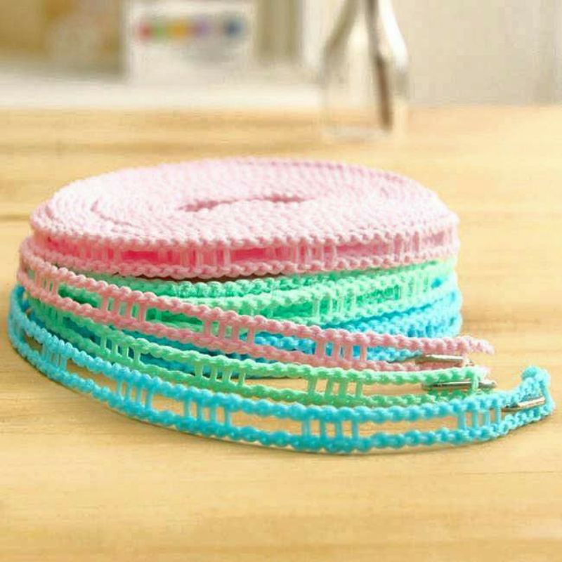 Cuộn dây phơi đồ thông minh 5m có móc cài | Dây phơi quần áo chống dồn chống xô lệch( AV)