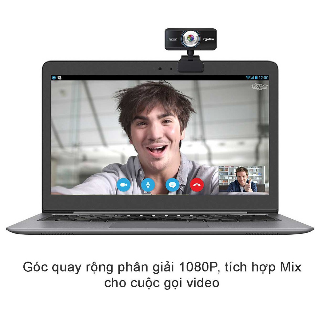 Webcam máy tính HXSJ S4 HD 1080P USB3.0 2.0 Điều Chỉnh 360° Kèm Mic Cho Cuộc Gọi Video