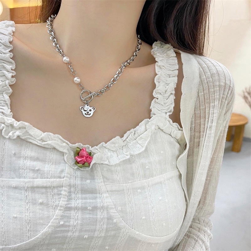 Vòng Kim Loại Mặt Hình Chú Gấu Dễ Thương Dành Cho Nữ Hàn Quốc pk106