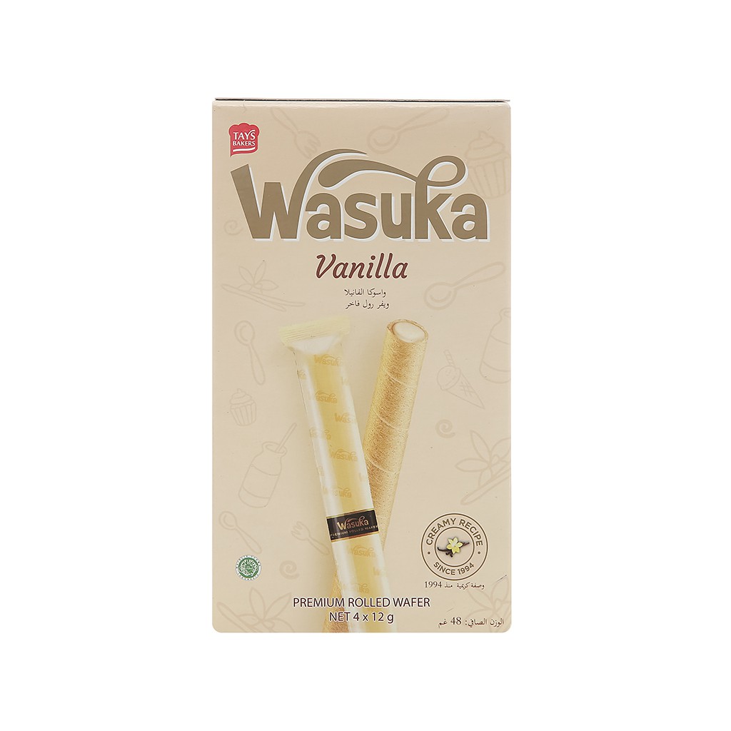 Bánh quế vị vani Wasuka hộp 48g