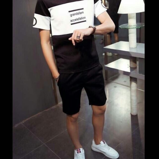 Sét thể thao 2 màu đen, trắng | BigBuy360 - bigbuy360.vn