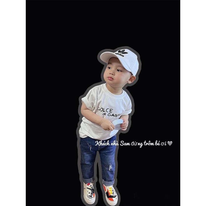 Áo thun tay lỡ Dolce new 2022 cho bé , áo thun tay lỡ nam nữ unisex , Samyy_vn
