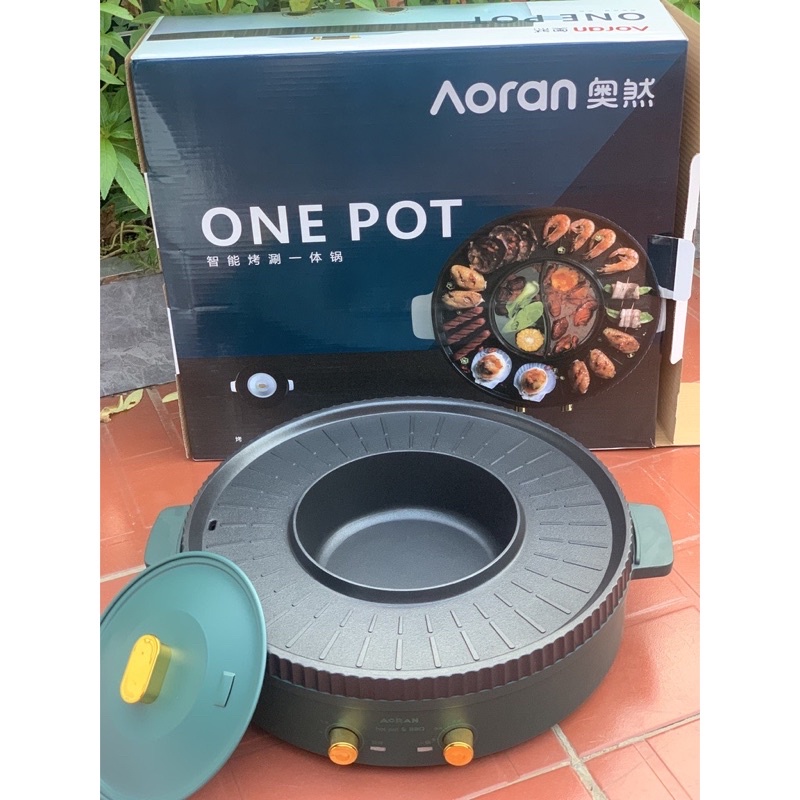 Nồi lẩu nướng đa năng 2 in 1 AORAN