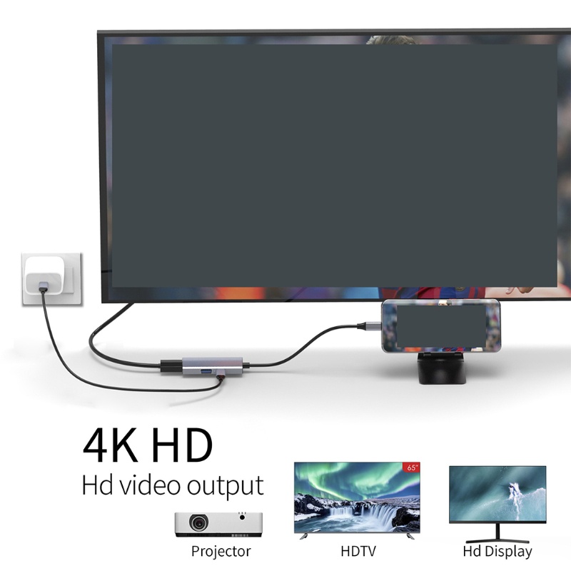 Trạm Sạc Hub 4K PD Type-C Chuyên Dụng Cho Pro Switch