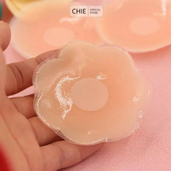 Dán ngực hộp 5 đôi dán nhũ hoa silicon mềm dùng nhiều lần Chiestore