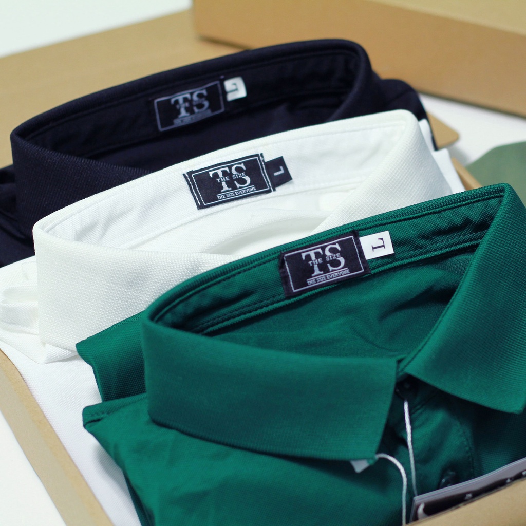 Áo thun Polo nam cổ bẻ vải Cotton CVC trơn hoạ tiết túi ngực dệt 3S x THE SIZE - Xanh rêu | BigBuy360 - bigbuy360.vn