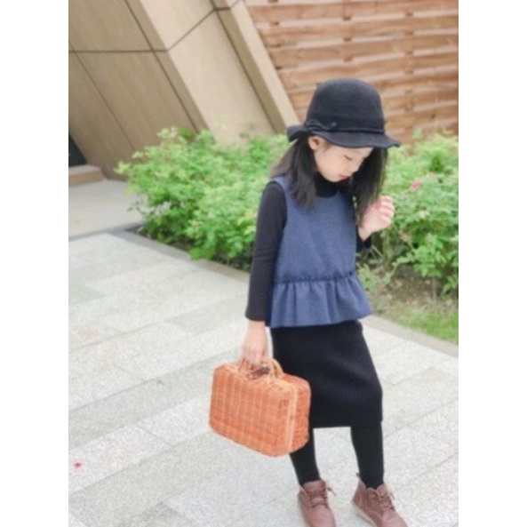 Chân váy bút chì len cực xinh dễ vận động cho bé gái