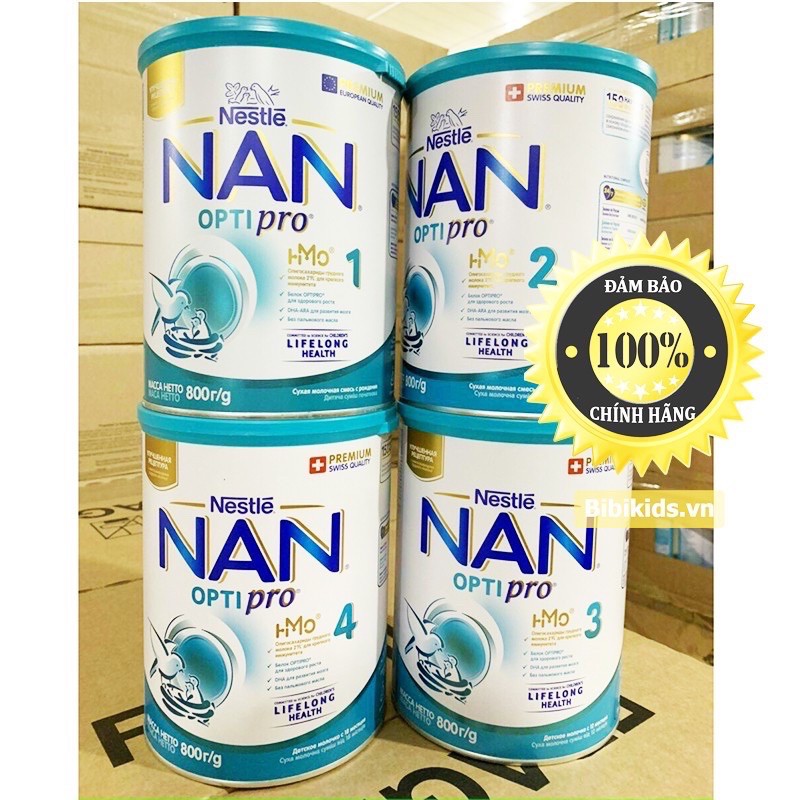 Sữa Nan Nga 800g Đủ Số 1,2,3 Mẫu Mới