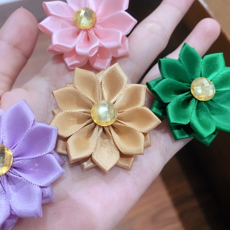 5m Ruy băng lụa satin loại tốt 1cm hai mặt, 1 măt nhiều màu
