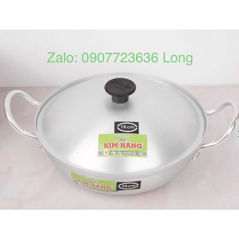 Chảo lẩu có nắp nhôm chính hãng KIM HẰNG đủ Size dể lựa chọn, tiện dụng , bền