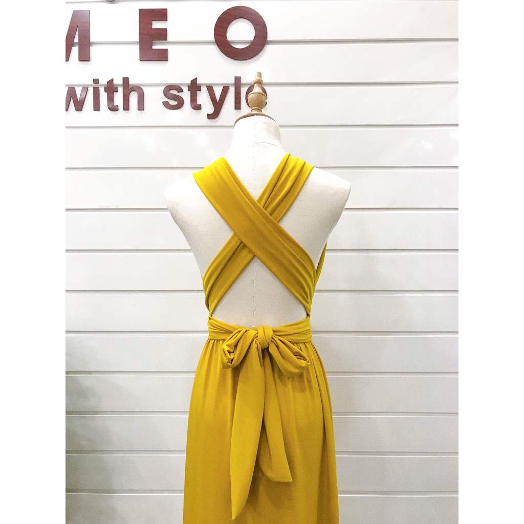 Váy maxi trơn 2 dây TO