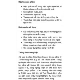 Khẩu Trang Y Tế 4U MED