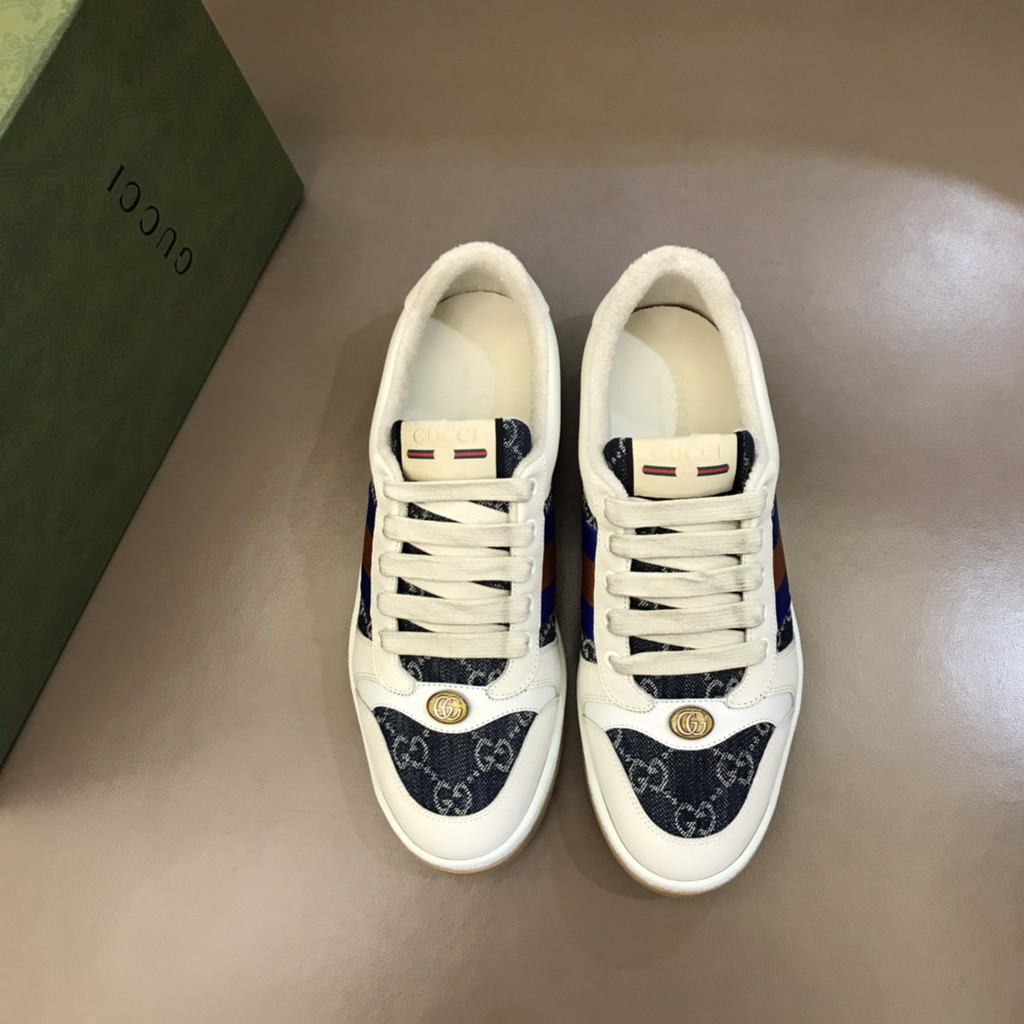 Giày sneakers nam da thật GUCCI GG GC thiết kế cổ điển, nhẹ nhàng