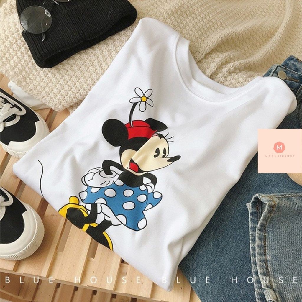 Áo Thun Cotton Cho Bé👕Họa Tiết Chuột MÍCKY👕Co giãn 4 chiều thấm hút mồ hôi cực tốt,dành cho bé từ 7-20kg