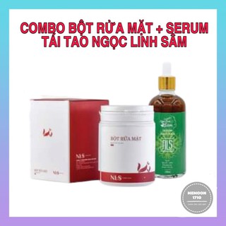 [[COMBO] SERUM NGỌC LINH SÂM LOẠI BỎ MỤN NÁM SẸO RỖ TÀN NHANG + BỘT RỬA MẶT