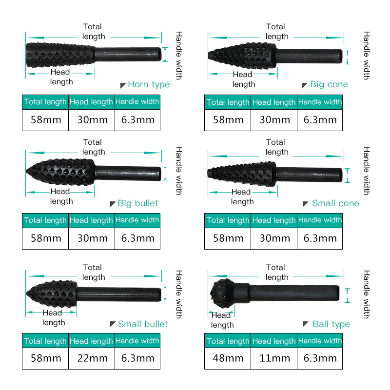BITS BITS Bộ 10 Mũi Khoan Gỗ 6.3mm (1 / 4 &quot;)