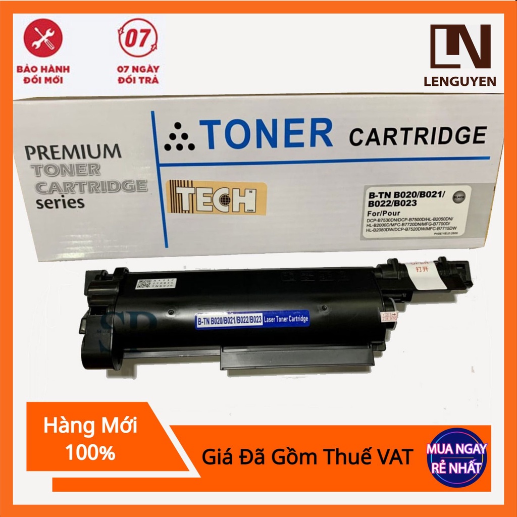 Hộp mực máy in Brother HL B2000D B2082DW DCP B7535DW | Mực in TN B022 đẹp in được 2600 trang. Giá như Nạp mực