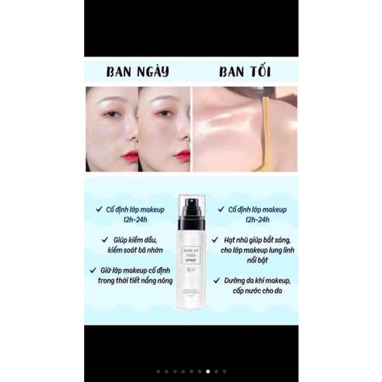 Xịt Khóa Lớp Trang Điểm  Cao Cấp MAKE UP FIXER SPRAY