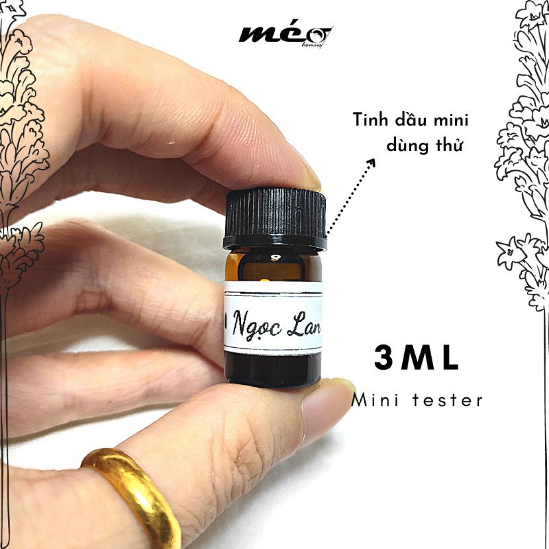 Tinh dầu mini NGỌC LAN TÂY nguyên chất xông thơm phòng, xông mặt, làm nến thơm - Mini size 3ml