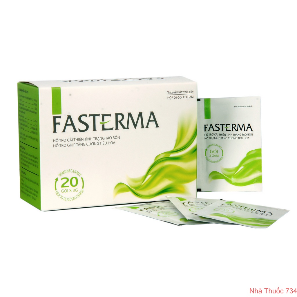 Fasterma - Hỗ Trợ Giảm Táo Bón Tăng Cường Tiêu Hóa - Hộp 20 gói