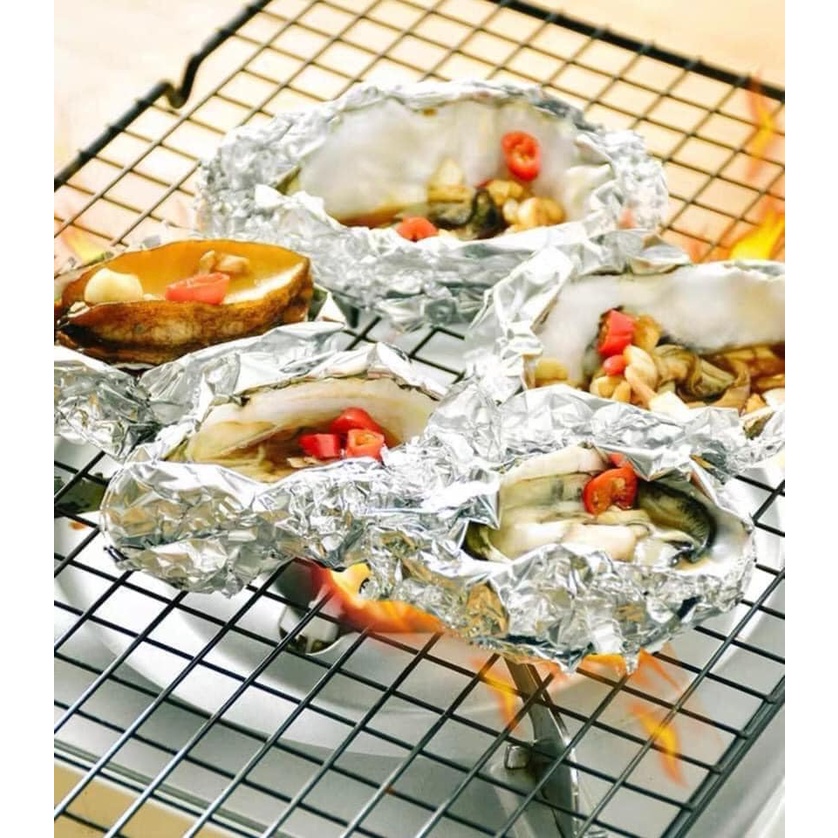 Cuộn Giấy Bạc Nướng Thực Phẩm ALUMINUM FOIL 30cmx10m dùng cho nồi chiên không dầu nướng thịt, nướng cá