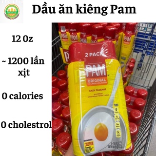 ✓Pam 12oz✓(~1200 lần xịt)✓ Dầu ăn kiêng xịt pam mỹ 0 calo